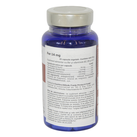 Fier Bisglicinat, 14 mg, 60 capsule vegetale, Granions 780761
