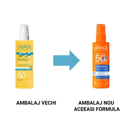 Spray protectie solara SPF50+ pentru copii Bariesun, 200 ml, Uriage 780764