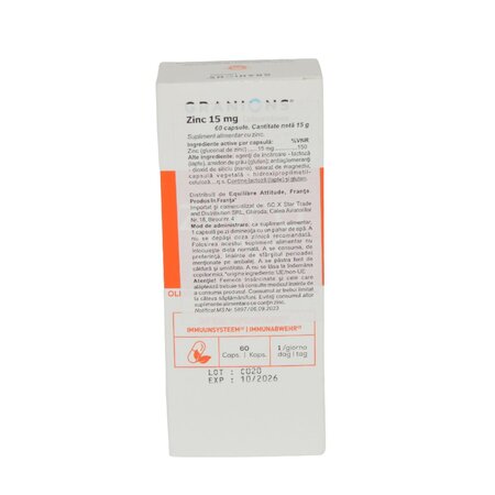Zinc Gluconat, 15 mg, 60 capsule, Granions 780804