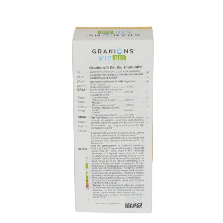 Sirop de imunitate pentru copii, Banana, 125 ml, Granions 780970