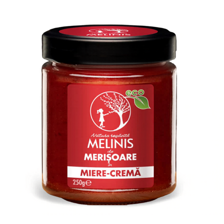 Delicatesa din miere Bio si merisoare, 250 g, Melinis