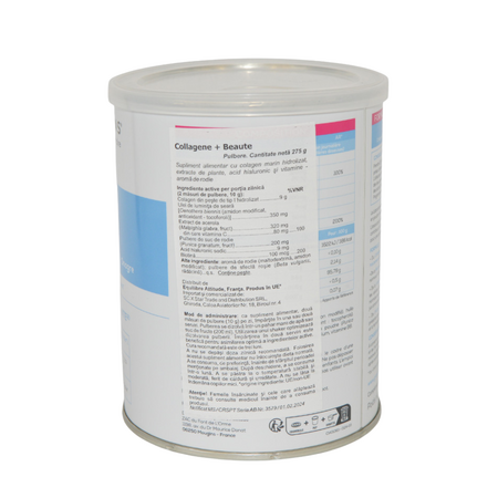 Pudra cu colagen marin si biotina pentru par si piele Collagene + Beaute, Rodie, 275 g, Granions 781131