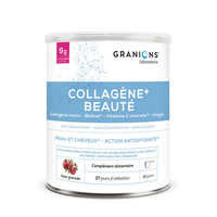 Pudra cu colagen marin si biotina pentru par si piele Collagene + Beaute, Rodie, 275 g, Granions