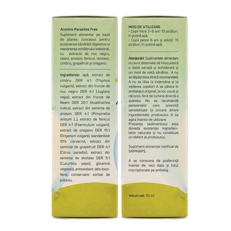 Picaturi pentru copii Parasites Free Aronino, + 3 ani, 30 ml, Aronia Charlottenburg 781134