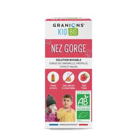 Sirop de nas si gat pentru copii, Capsuni, 125 ml, Granions