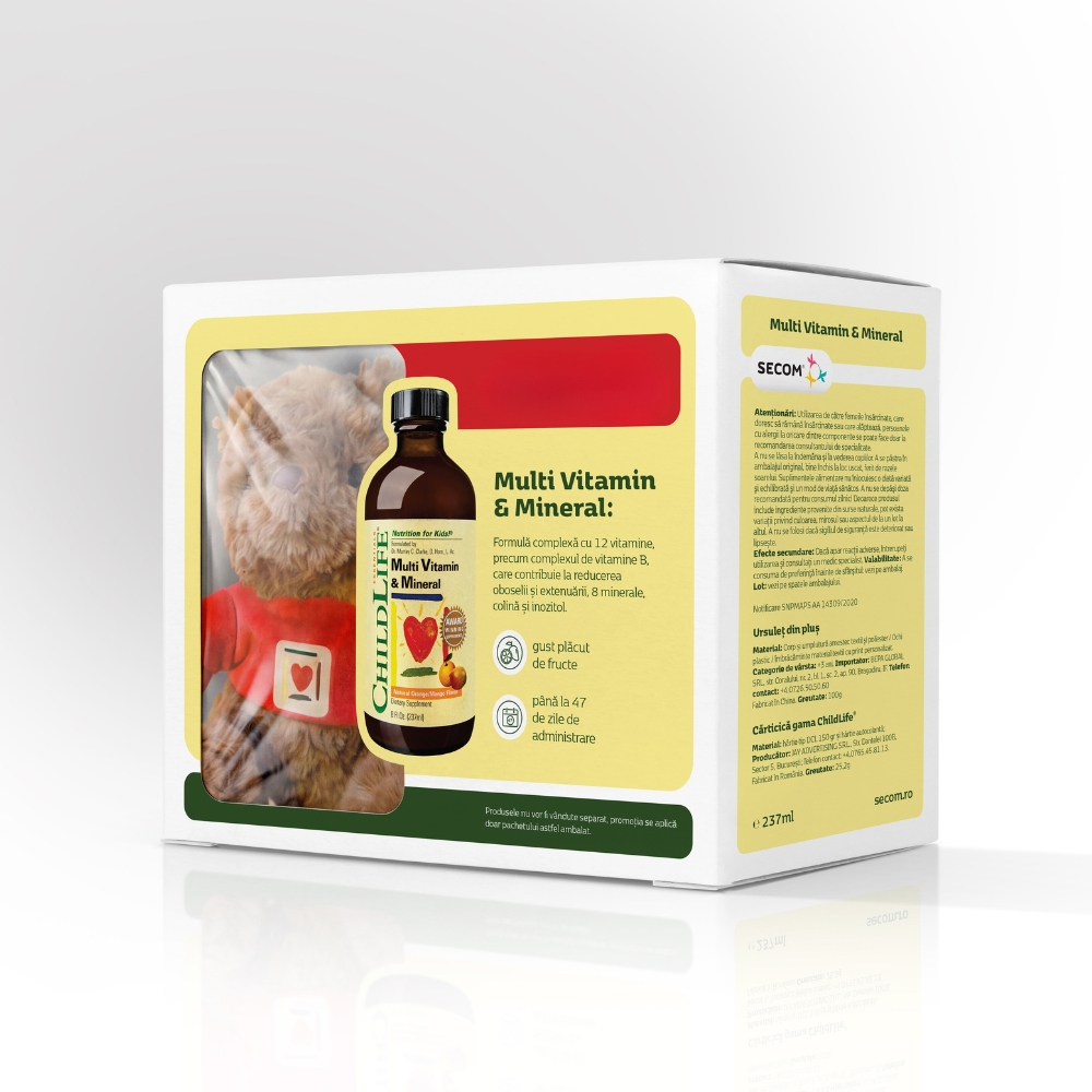 Pachet Promo Multi Vitamin Mineral + Ursulet, 237 ml, Childlife Essentials