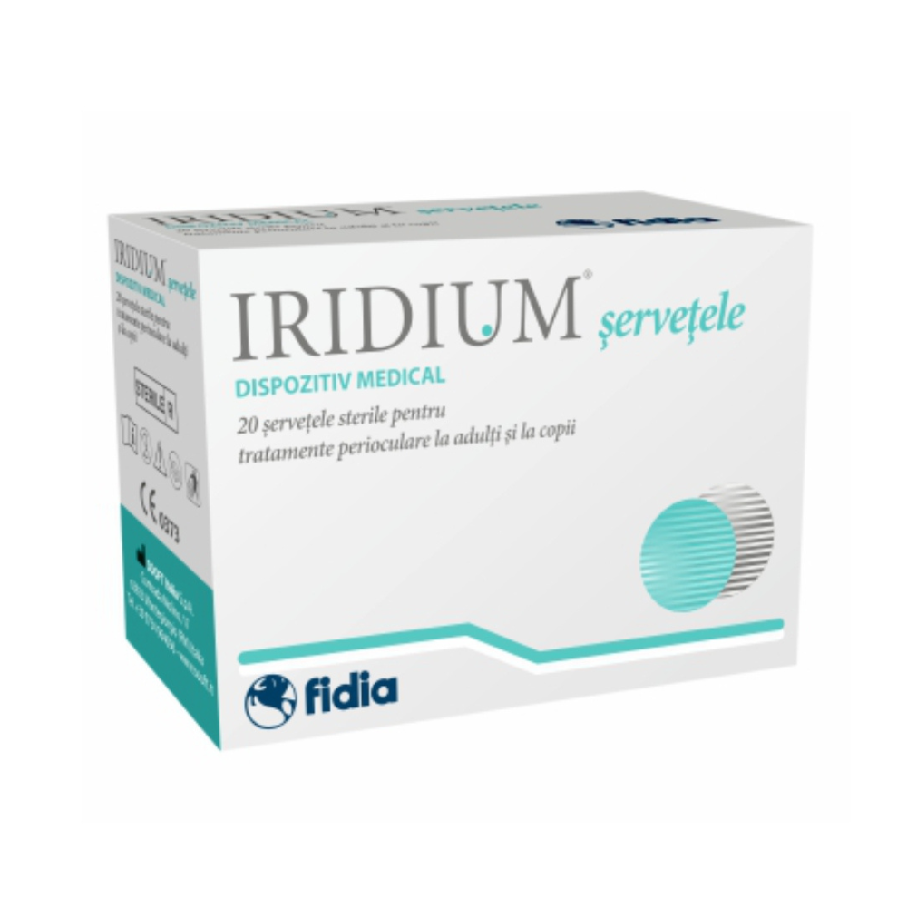 Iridium servetele sterile, 20 bucati, Fidia