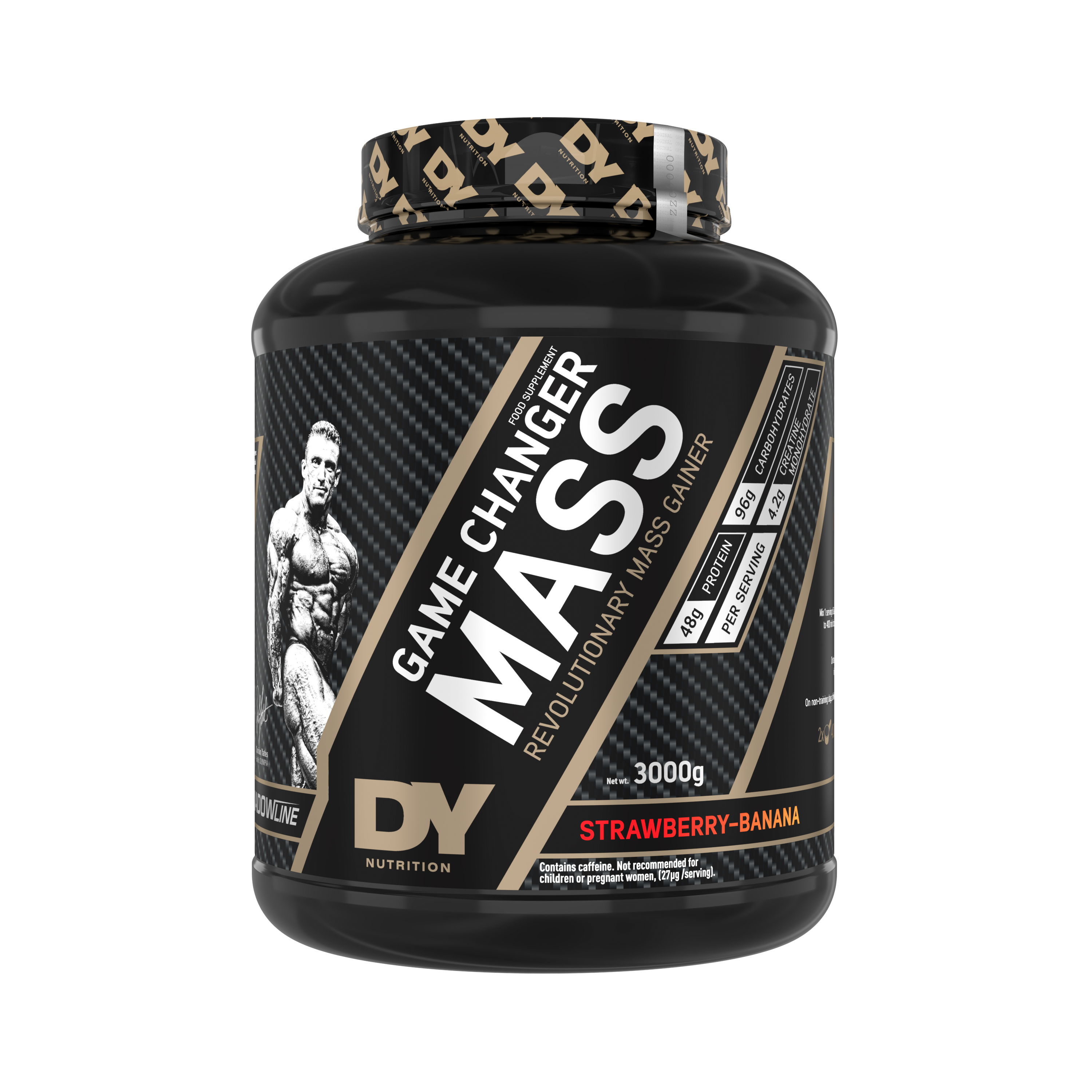 Game Changer Mass, Strawberry & Banana, 3000 g, DY Nutrition