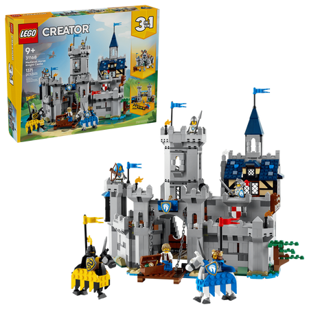 Castel medieval cu cai si cavaleri, 31168, Lego Creator 3in1
