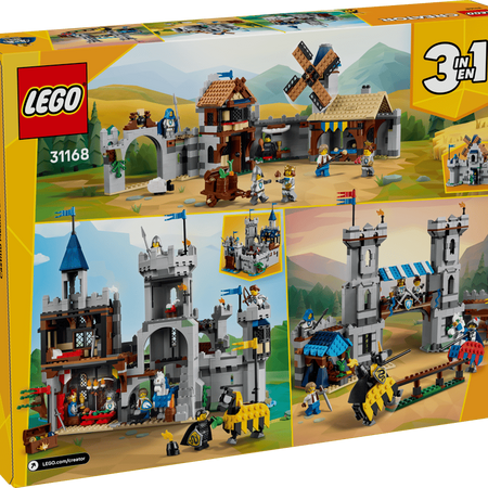 Castel medieval cu cai si cavaleri, 9 ani+, 31168, 1371 piese, Lego Creator 3in1 781803