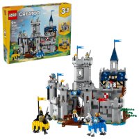 Castel medieval cu cai si cavaleri, 9 ani+, 31168, 1371 piese, Lego Creator 3in1