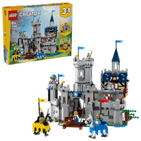 Castel medieval cu cai si cavaleri, 9 ani+, 31168, 1371 piese, Lego Creator 3in1