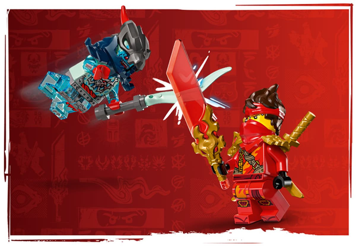 LEGO NINJAGO lupta intre Kai si Santinela dragoniana spectrala