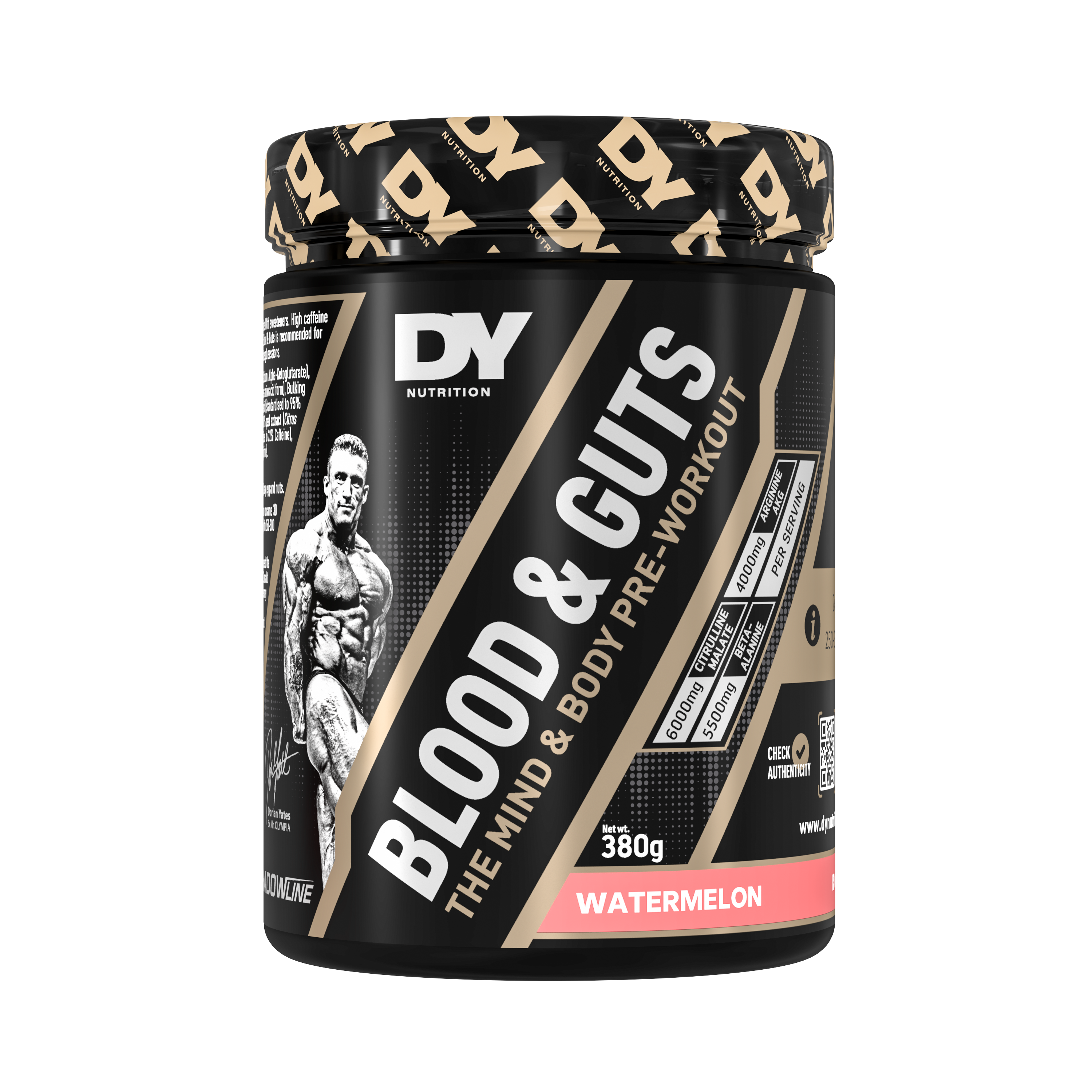 Blood & Guts PreWorkout, Watermelon, 380 g, DY Nutrition