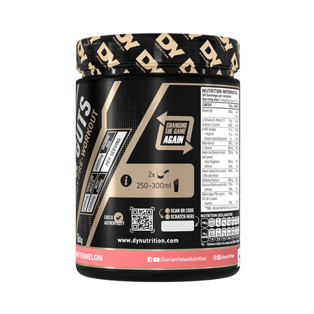 Blood & Guts PreWorkout, Watermelon, 380 g, DY Nutrition 781865