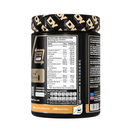 Blood & Guts PreWorkout, Mango, 380 g, DY Nutrition 781925