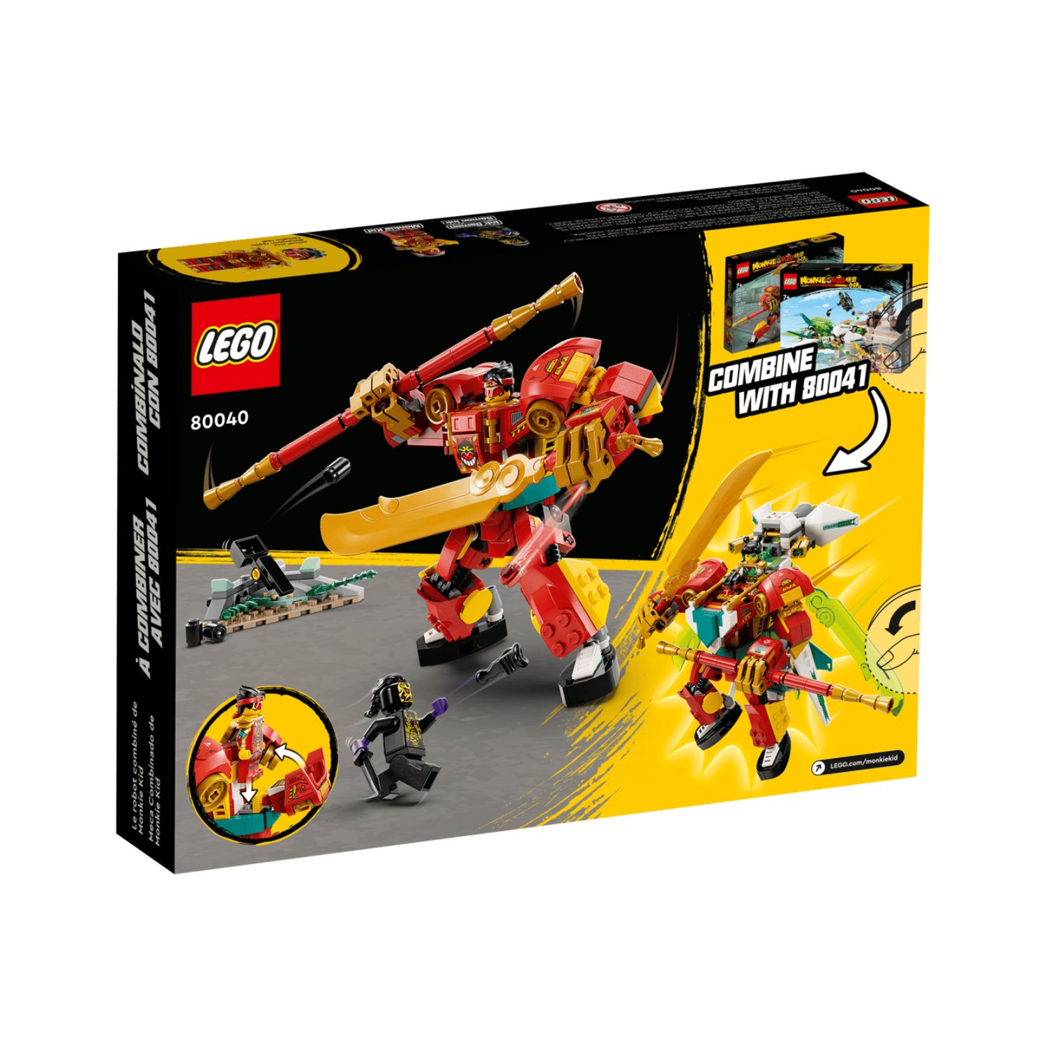 Robotul multifunctional al lui Monkie Kid, 7 ani+, 80040, 277 piese, Lego Monkie Kid