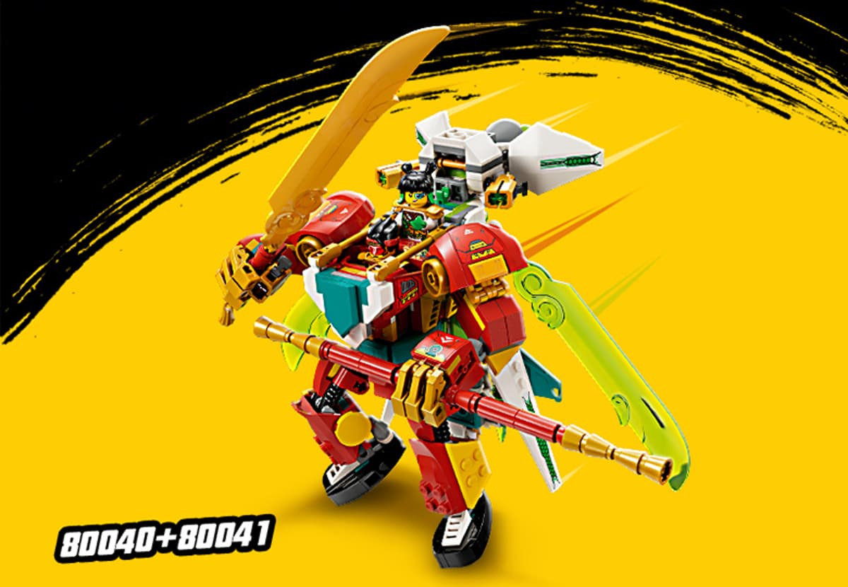 LEGO Monkie Kid combinatie cu avionul dragon al lui Mei