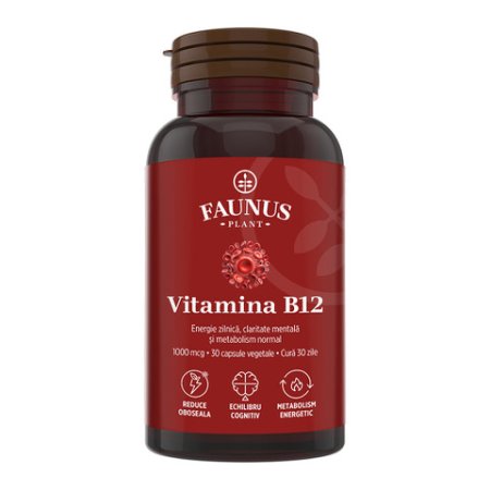 Vitamina B12, 1000 mcg, 30 capsule vegetale, Faunus Plant