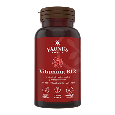 Vitamina B12, 1000 mcg, 30 capsule vegetale, Faunus Plant