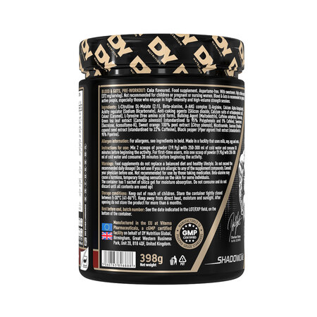 Blood & Guts PreWorkout, Cola, 398 g, DY Nutrition 782143