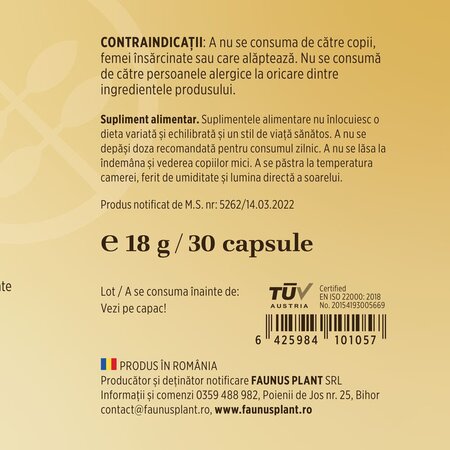 Vitamina D3, 5000 UI, 30 capsule moi, Faunus Plant 782159