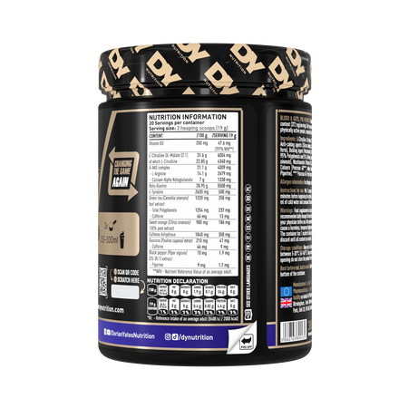 Blood & Guts PreWorkout, Blueberry, 380 g, DY Nutrition 782166