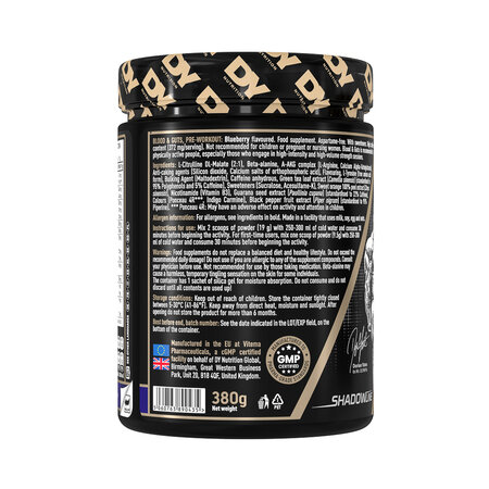 Blood & Guts PreWorkout, Blueberry, 380 g, DY Nutrition 782162
