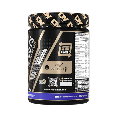 Blood & Guts PreWorkout, Blueberry, 380 g, DY Nutrition 782168