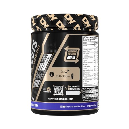 Blood & Guts PreWorkout, Blueberry, 380 g, DY Nutrition 782164