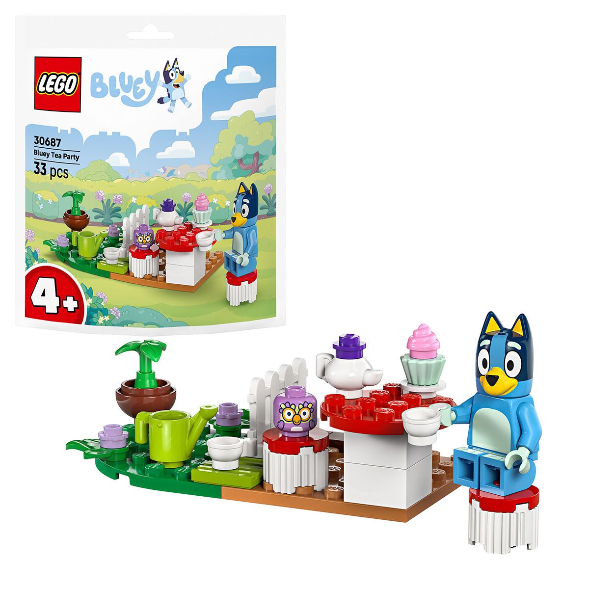 Petrecerea cu ceai a lui Bluey, 4 ani+, 30687, 33 piese, Lego Bluey