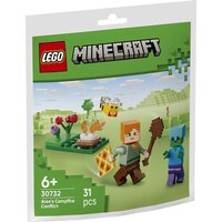 Conflict la focul de tabara al lui Alex, 6 ani+, 30732, 31 piese, Lego Minecraft