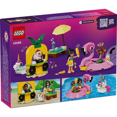 Petrecere la piscina cu unicornul si flamingo, 5 ani+, 42658, 99 piese, Lego Friends 782227