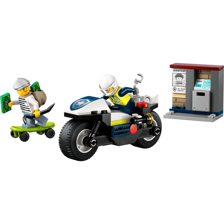 Urmarire cu motocicleta de politie, 4 ani+, 60455, 65 piese, Lego City 782241