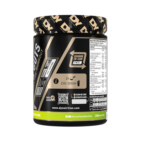 Blood & Guts PreWorkout, Pear Kiwi, 380 g, DY Nutrition 782258