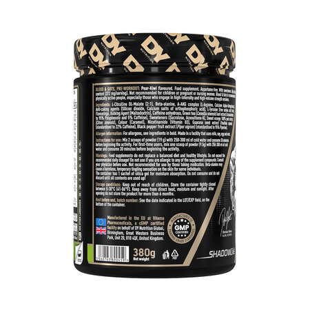 Blood & Guts PreWorkout, Pear Kiwi, 380 g, DY Nutrition 782261