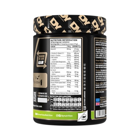Blood & Guts PreWorkout, Pear Kiwi, 380 g, DY Nutrition 782257