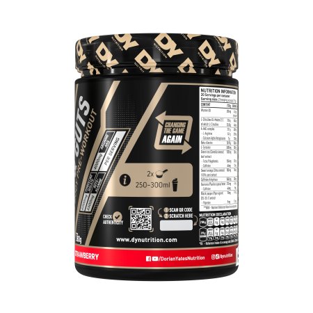 Blood & Guts PreWorkout, Strawberry, 380 g, DY Nutrition 782270
