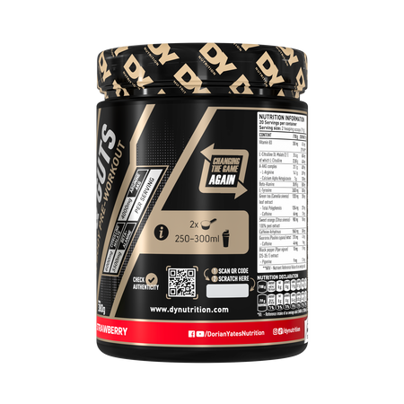 Blood & Guts PreWorkout, Strawberry, 380 g, DY Nutrition 782270