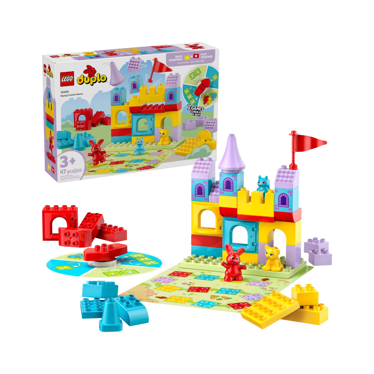 Jocul de la castelul Saltaretei, 3 ani+, 10450, 47 piese, Lego Duplo