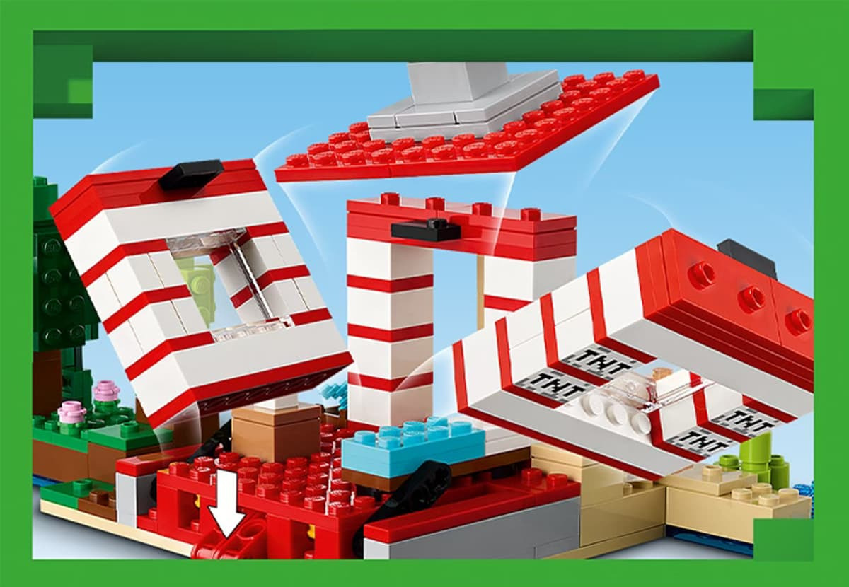 LEGO Minecraft Casa TNT functie explozie