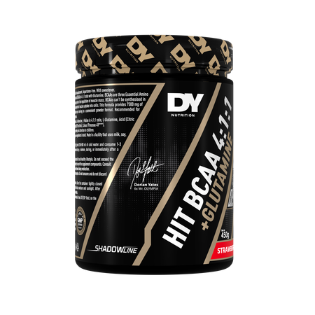 HIT BCAA 4:1:1 + Glutamina, Strawberry, 450 g, DY Nutrition 782503