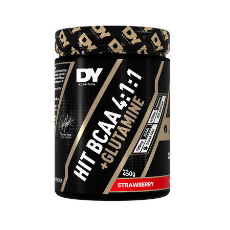 BCAA + Glutamina, Strawberry, 450 g, DY Nutrition
