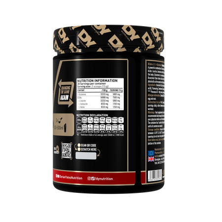 HIT BCAA 4:1:1 + Glutamina, Strawberry, 450 g, DY Nutrition 782507