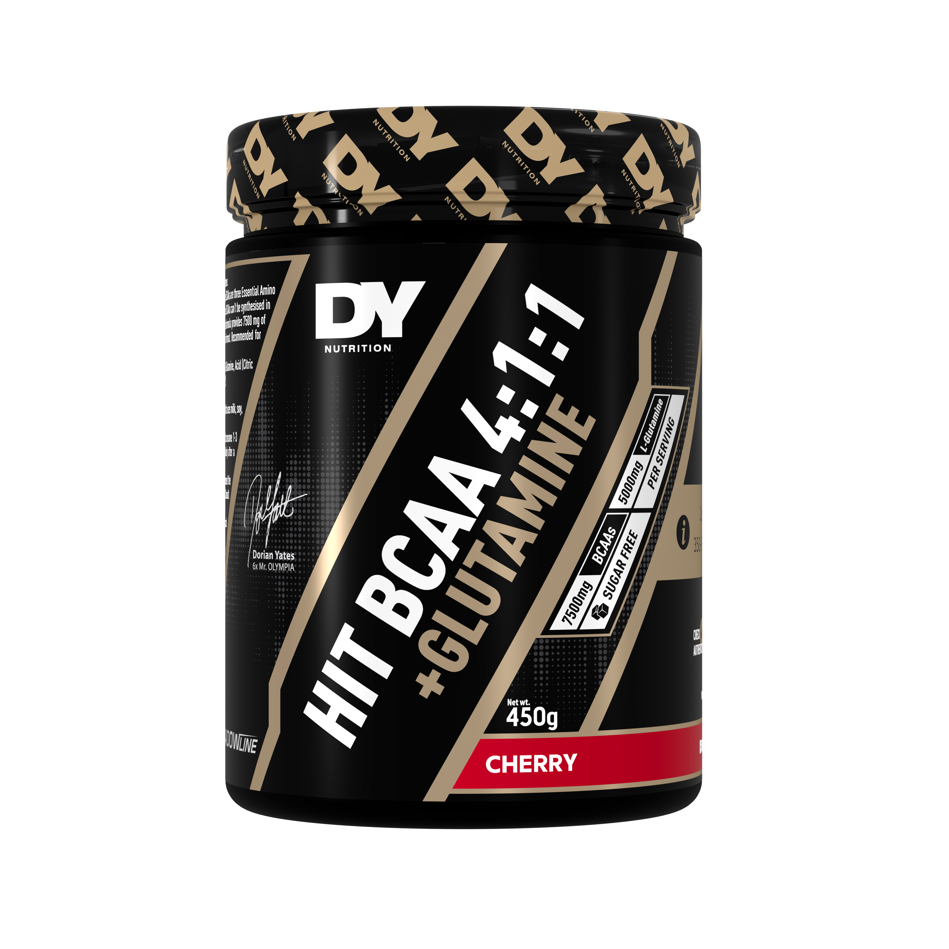 HIT BCAA 4:1:1 + Glutamina, Cherry, 450 g, DY Nutrition