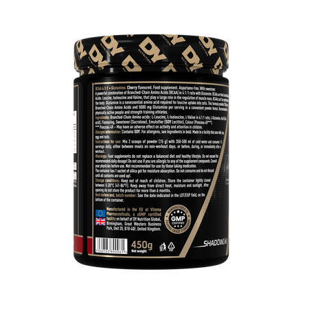 HIT BCAA 4:1:1 + Glutamina, Cherry, 450 g, DY Nutrition 782535