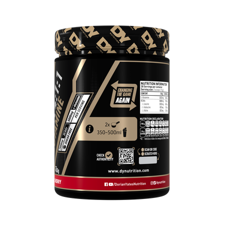 HIT BCAA 4:1:1 + Glutamina, Cherry, 450 g, DY Nutrition 782539