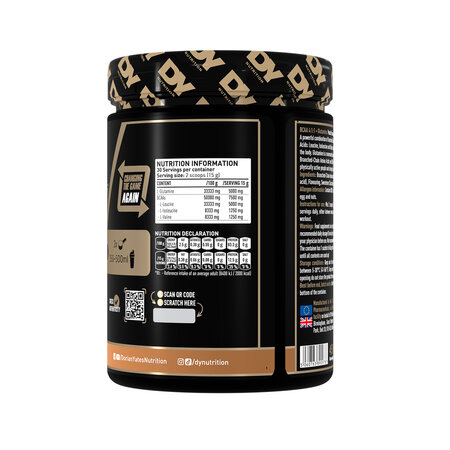 HIT BCAA 4:1:1 + Glutamina, Peach, 450 g, DY Nutrition 782555