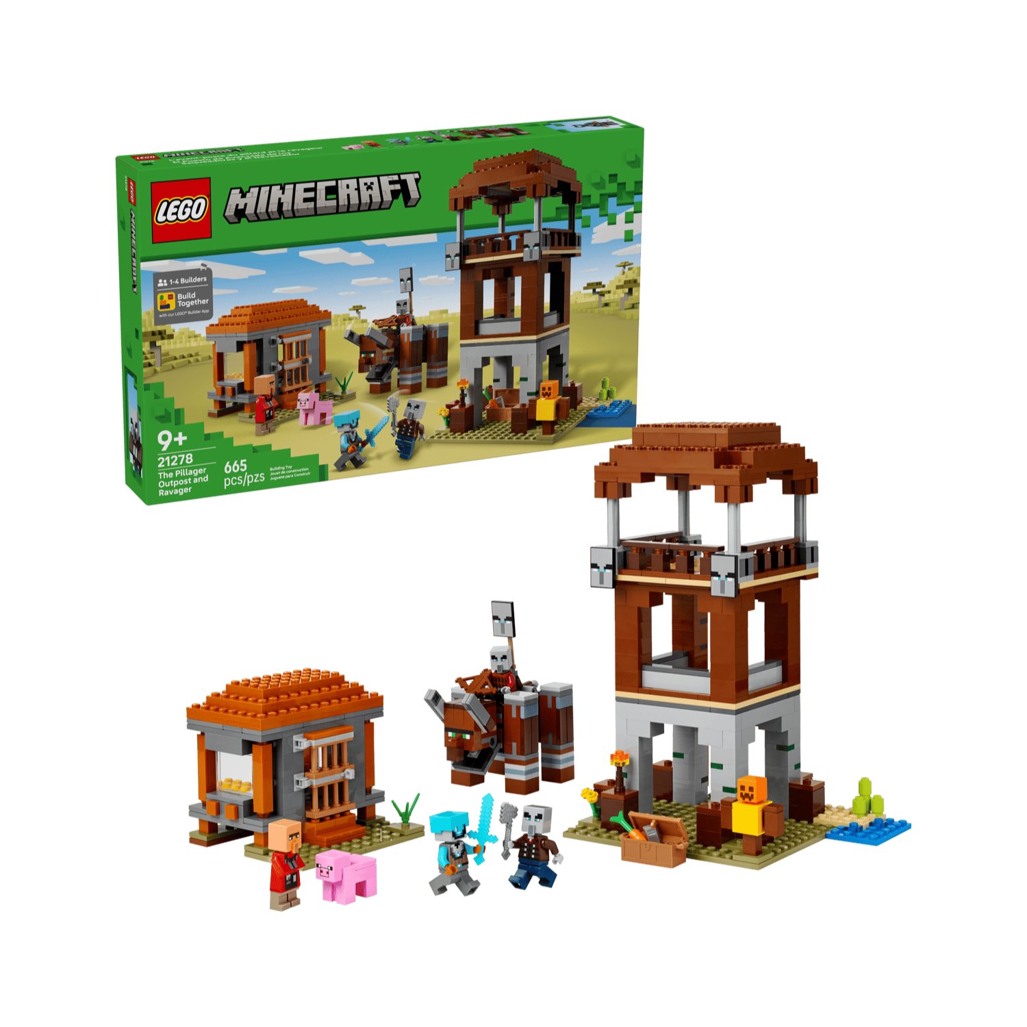Avanpostul Jefuitorului si Distrugator, 9 ani+, 21278, 665 piese, Lego Minecraft