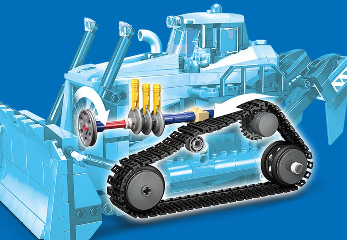 LEGO City buldozer galben mecanism senile